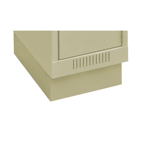Base en retrait pour casiers &eacute;conomiques Clean Line, 1 Blocs, 4" lo x 12" la x 18" p, Beige, Acier Equipex