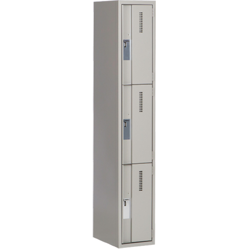 Casiers robustes Concorde, 3 niveaux, 12" x 18" x 72", Acier, Gris, Soud&eacute; (assembl&eacute;) Equipex