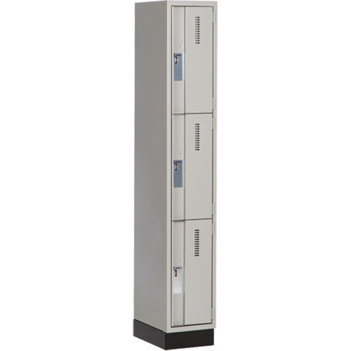 Casiers robustes Concorde, 3 niveaux, 12" x 18" x 76", Acier, Gris, Soud&eacute; (assembl&eacute;) Equipex