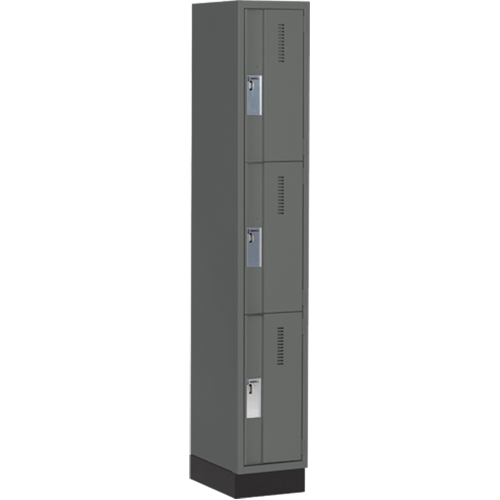 Casiers robustes Concorde, 3 niveaux, 12" x 18" x 76", Acier, Charbon, Soud&eacute; (assembl&eacute;) Equipex