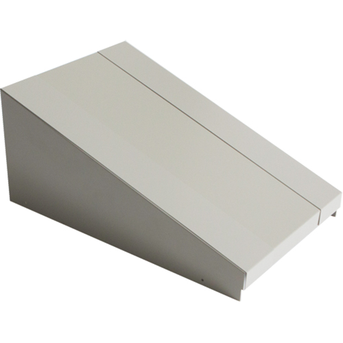 Dessus inclin&eacute; pour casiers robustes enti&egrave;rement soud&eacute; Concorde, Bloc de 1, 18" p x 12" la x 6" ha, Gris, Acier Equipex