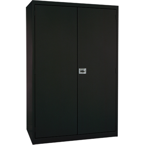 Deep Hi-Boy Storage Cabinet, Steel, 4 Shelves, 72" H x 36" W x 24" D, Black Equipex