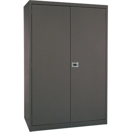 Deep Hi-Boy Storage Cabinet, Steel, 4 Shelves, 72" H x 36" W x 24" D, Charcoal Equipex