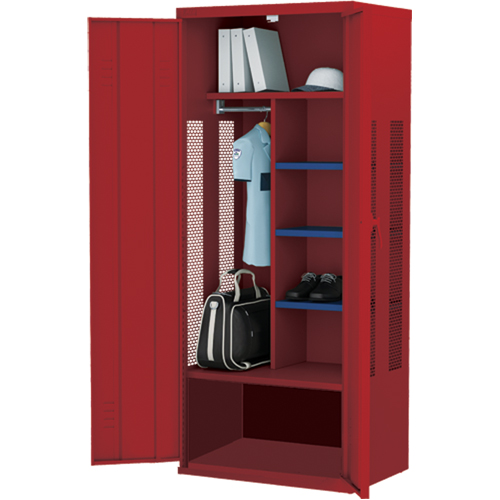 Casier de luxe pour &eacute;quipement, Acier, 36" la x 24" p x 72" h, Rouge Equipex