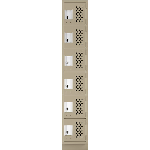 Petit casier perfor&eacute; Clean-Line, 6 niveaux, 12" x 72" x 12", Acier Equipex