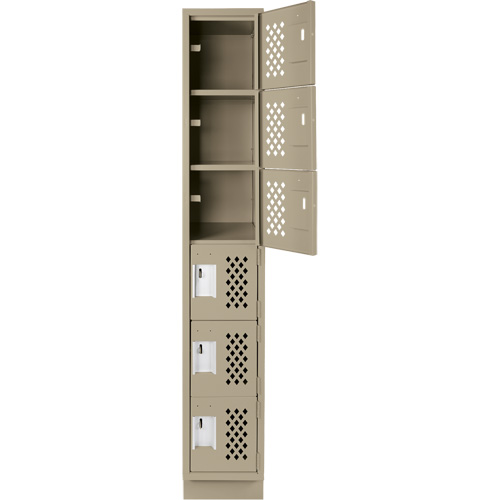 Petit casier perfor&eacute; Clean-Line, 6 niveaux, 12" x 72" x 12", Acier Equipex