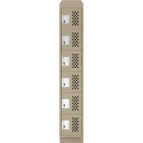 Petits casiers &eacute;conomiques assembl&eacute;s et perfor&eacute;s Clean Line, 6 niveaux, 18" x 72" x 12", Acier Equipex
