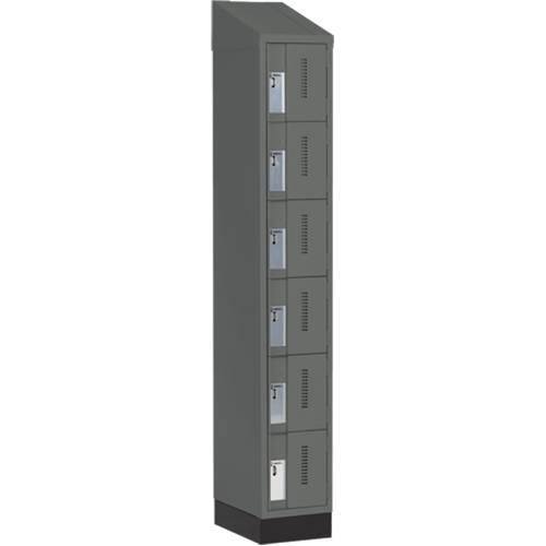 Casiers robustes Concorde, 6 niveaux, 12" x 18" x 82", Acier, Charbon, Soud&eacute; (assembl&eacute;) Equipex