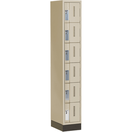 Casiers robustes Concorde, 6 niveaux, 12" x 18" x 76", Acier, Beige, Soud&eacute; (assembl&eacute;) Equipex