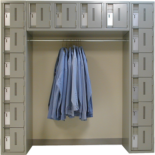 Archettes Concorde Heavy Duty Lockers, 16 -tier, Bank of 3, 18" x 72" x 72", Steel Equipex