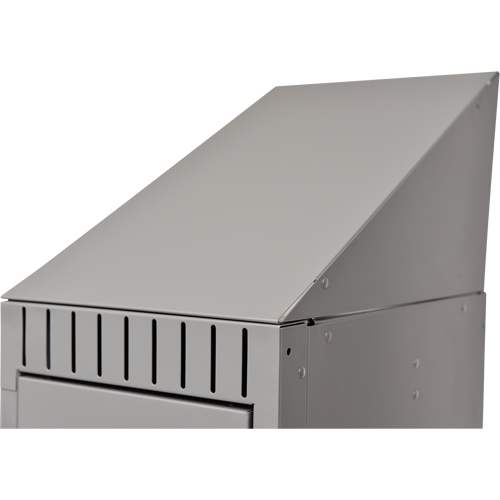 Slope Top, 1 Bank, 18" D x 12" W x 10" H, Grey, Steel Equipex