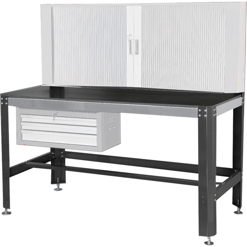 Work Bench, Laminate Surface, 26" W x 30" D x 63" H Equipex