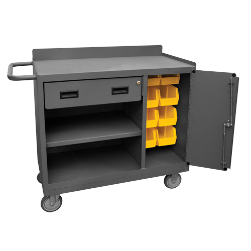 Mobile Workbench Cabinet, Steel Surface Equipex