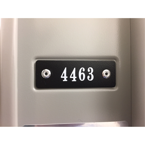 Plaque num&eacute;rot&eacute;e pour casier Equipex