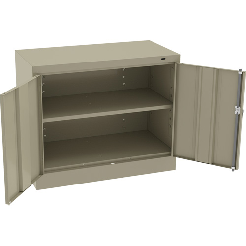 Armoire standard &agrave; hauteur de bureau, Acier, 30" h x 36" la x 18" P, Beige Equipex
