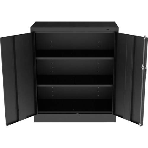 Standard Counter-High Cabinet, Steel, 2 Shelves, 42" H x 36" W x 18" D, Black Equipex