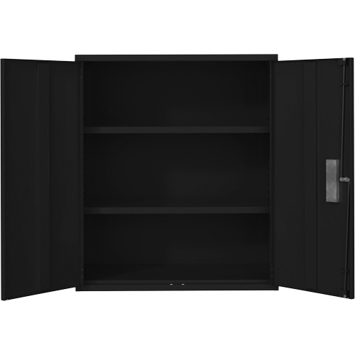 Lo-Boy Storage Cabinet, Steel, 2 Shelves, 42" H x 36" W x 18" D, Black Equipex