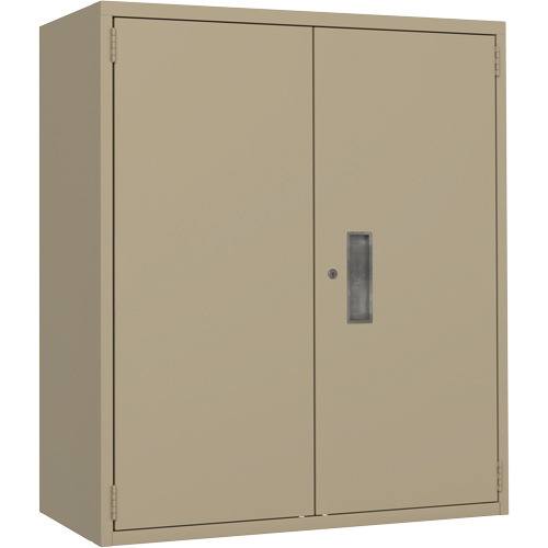 Lo-Boy Storage Cabinet, Steel, 2 Shelves, 40" H x 36" W x 18" D, Beige Equipex