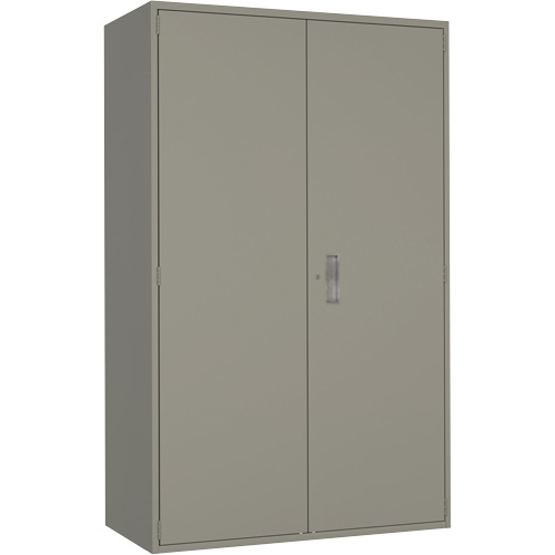 Armoire de rangement Hi-Boy tr&egrave;s large, Acier, 4 Tablettes, 72" h x 48" la x 24" P, Gris Equipex