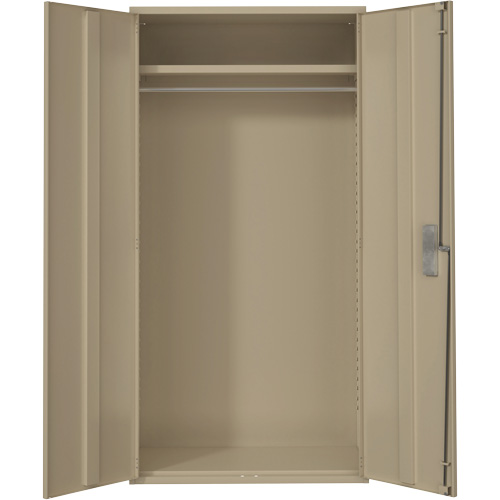 Armoire garde-robe, Acier, 36" la x 18" p x 72" h, Beige Equipex