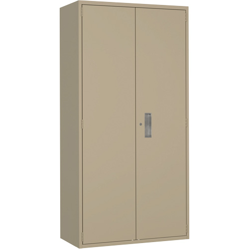 Combination Storage Cabinet, Steel, 6 Shelves, 72" H x 36" W x 18" D, Beige Equipex