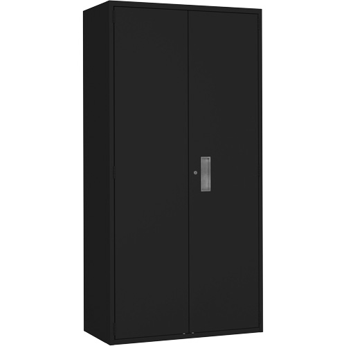Combination Storage Cabinet, Steel, 6 Shelves, 72" H x 36" W x 18" D, Black Equipex