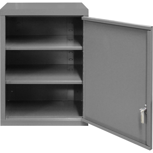 Armoire murale, 27" h x 13-11/16" la x 18" p, 2 tablettes, Acier, Gris Equipex