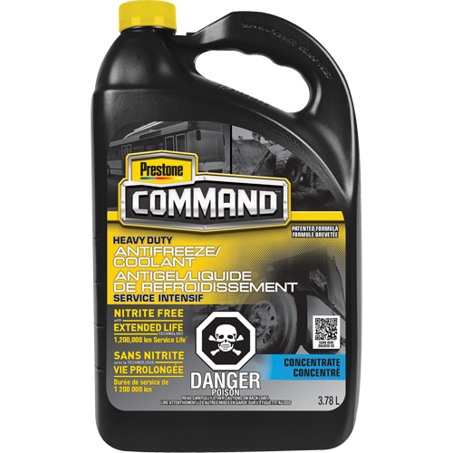 Liquide de refroidissement/antigel concentr&eacute; sans nitrate robuste longue dur&eacute;e pour service lourd Command, 3,78 L, Cruche Equipex