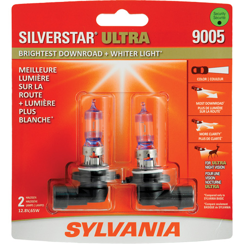 9005 SilverStar&reg; Ultra Headlight Bulb, Halogen, 65 W, White Equipex