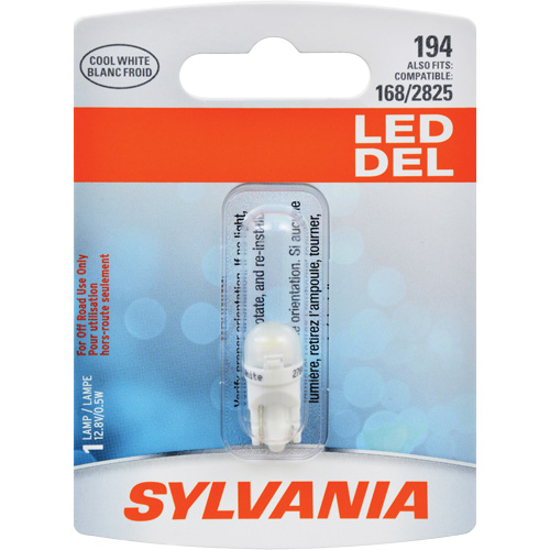 194 Mini Automotive Bulb, LED, 0.5 W/12.8 W, White Equipex