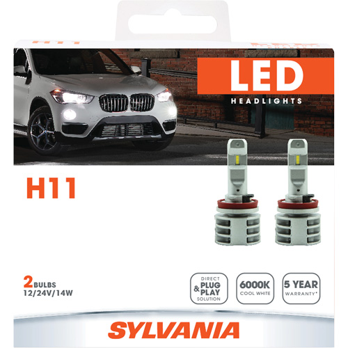 Ampoule pour feu avant H11, DEL, 13,2 W/17 W, Blanc Equipex