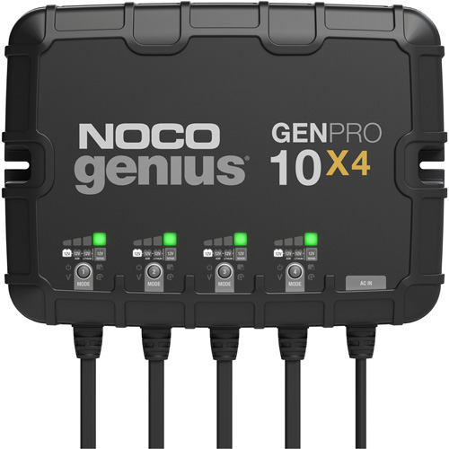 Chargeur de batterie embarqu&eacute; &agrave; 4 sorties de 40 amp&egrave;res GenPro10X4 Genius Equipex