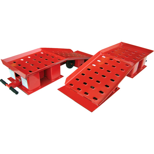 Pair of Wide Truck Ramps, 20000 lbs. Capacity, 50-1/2" L, 18-3/8" W, 9-1/4" H Equipex