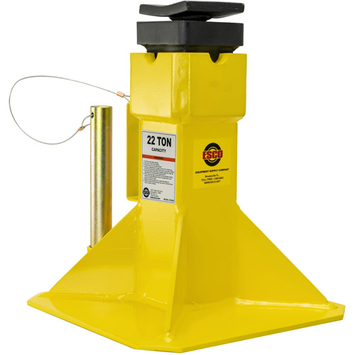 Jack Stands with Adjustable Screw Top Saddle, Locking Pin, 15-1/2" - 20-1/2" H Equipex