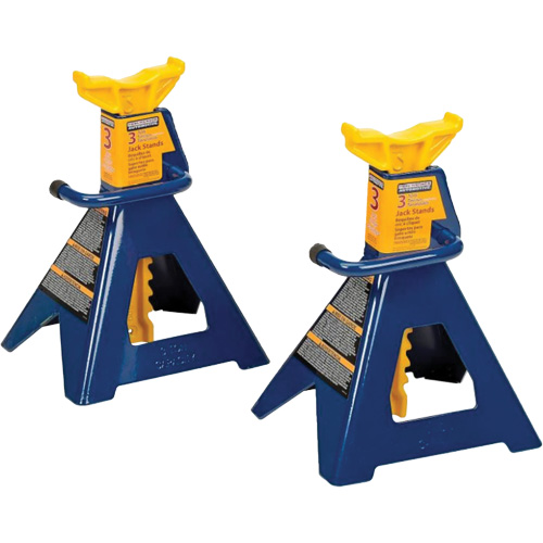 Jack Stand, Locking Handle/Ratchet, 3 tons Capacity, 19" H Equipex