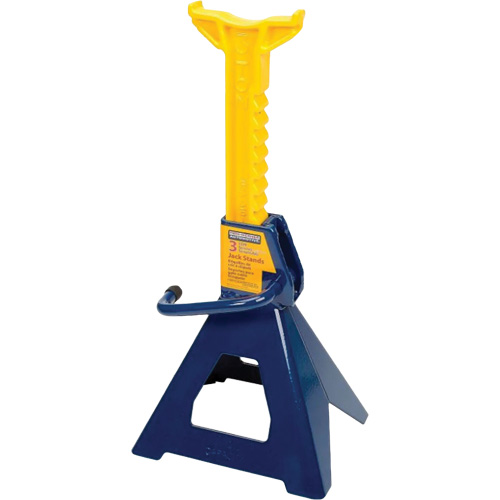 Jack Stand, Locking Handle/Ratchet, 3 tons Capacity, 19" H Equipex