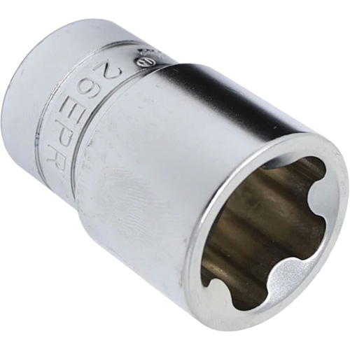 Jeu de douilles TORX EPR &agrave; 5 pans, 16 Morceaux, Prise de 1/4"/3/8"/1/2" Equipex