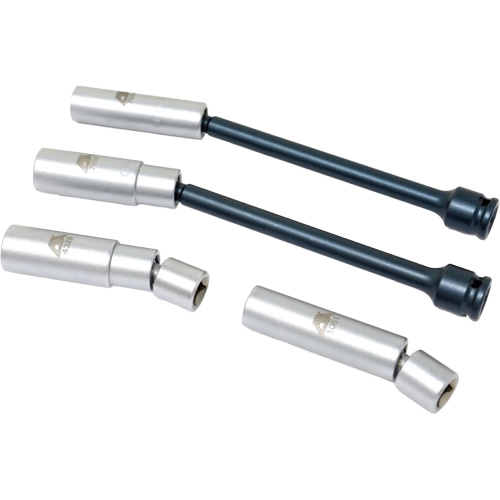 Jeu de douilles pivotantes pour bougie d'allumage Euro 4 mcx, Prise 3/8" Equipex
