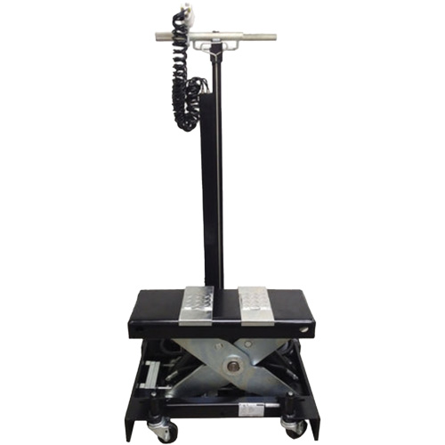 Cric de service de plancher &agrave; profil bas, 12 tonne(s) Capacit&eacute;, 7-1/2" Abaiss&eacute;e, 15" &eacute;lev&eacute;e, Air comprim&eacute;/hydraulique Equipex