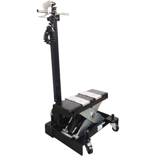 Cric de service de plancher &agrave; profil bas, 12 tonne(s) Capacit&eacute;, 7-1/2" Abaiss&eacute;e, 15" &eacute;lev&eacute;e, Air comprim&eacute;/hydraulique Equipex