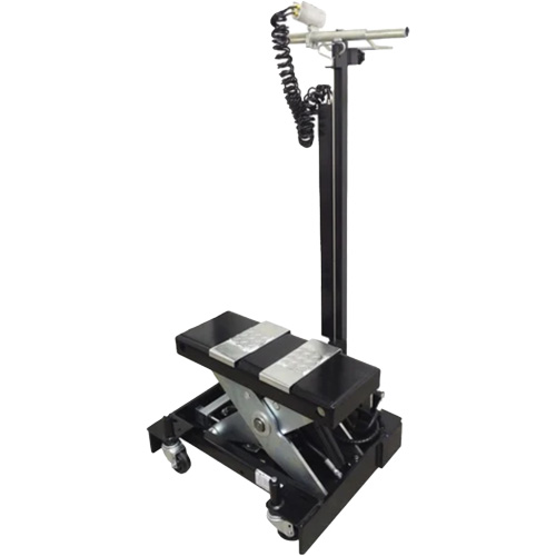 Cric de service de plancher &agrave; profil bas, 12 tonne(s) Capacit&eacute;, 7-1/2" Abaiss&eacute;e, 15" &eacute;lev&eacute;e, Air comprim&eacute;/hydraulique Equipex