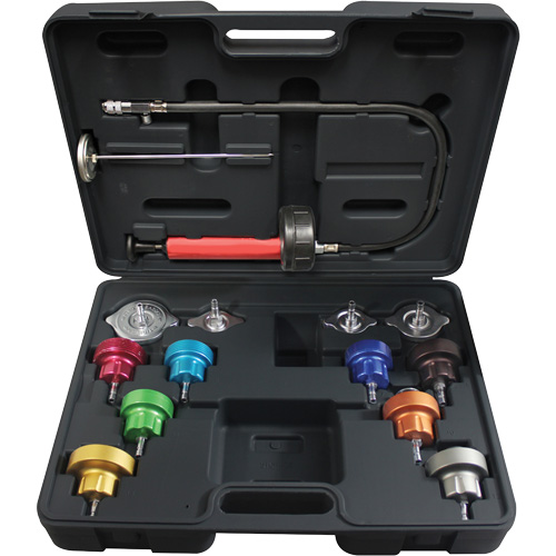 Trousse pour test de pression universel pour syst&egrave;me de refroidissement 14 mcx Equipex