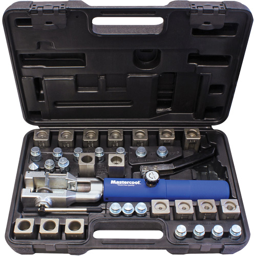 Universal Hydraulic Flaring Tool Set with Blue Handle & Adapter Set Equipex