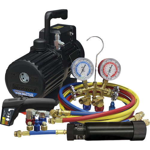 Ensemble combin&eacute; d&eacute;vacuation et de chargement pour R134a/R1234yf? Equipex
