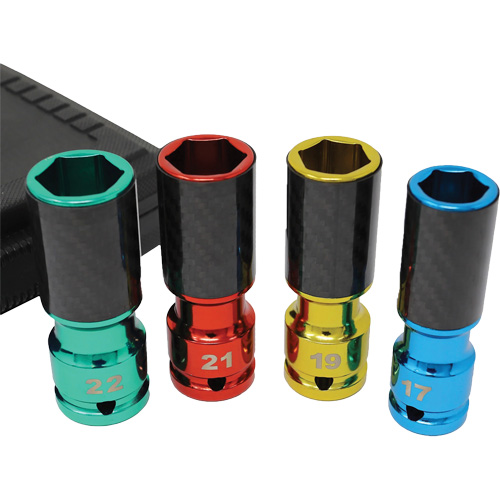 Lug Socket Set with Carbon Fiber Sleeves Equipex