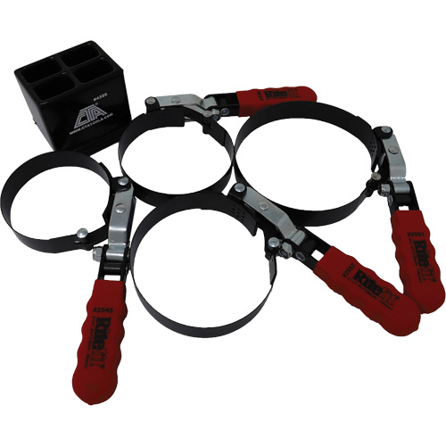 4 Pc. Oil Filter Wrench with Stand Equipex