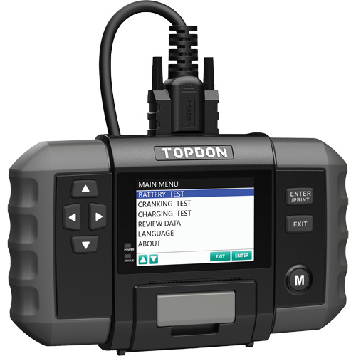 Testeur de batterie 12?V et de syst&egrave;mes 12?V/24?V BT600 avec imprimante int&eacute;gr&eacute;e Equipex
