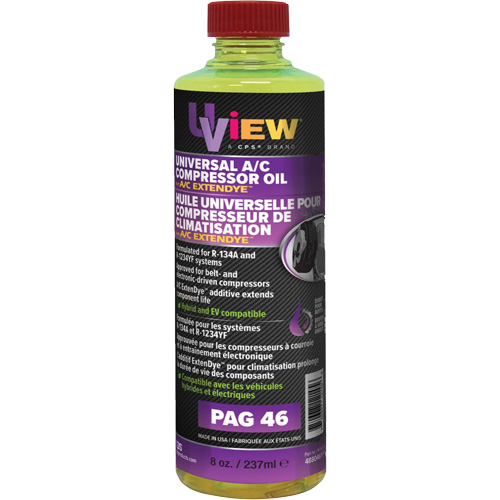 Universal PAG 46 Oil with A/C ExtenDye, 237 ml, Bottle Equipex