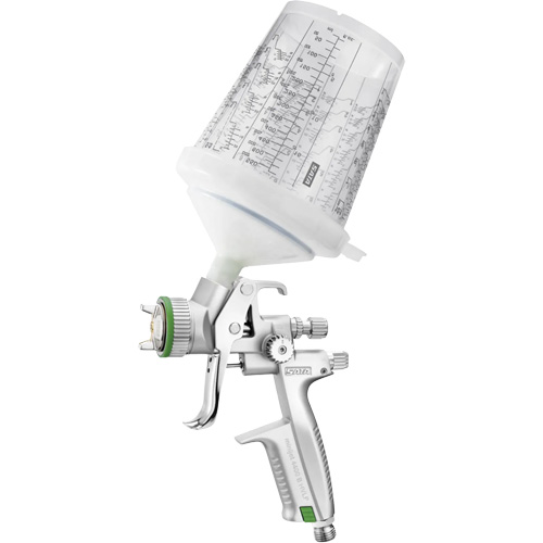4400 B HVLP 1.0 SR 0.3 L RPS Premium Paint Spray Gun for Spot Repairs in Automotive Finishes, 1/4" NPT Air Inlet, 4.24 CFM, 0.3 L Capacity, 0.14 PSI Equipex