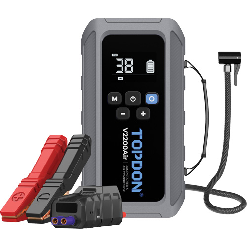 V2200Air 2-in-1 2200 Peak Amp Jump Starter & Tire Inflator Equipex